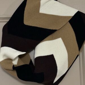 Michael Kors Tan and Cream Knit Infinity Scarf